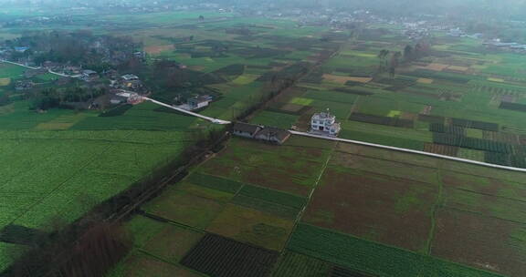 美丽乡村四川农村风景航拍