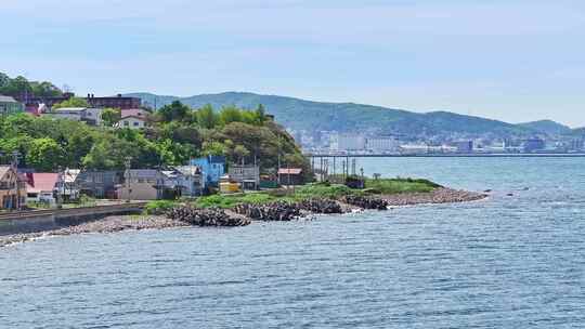 北海道 小樽 日本旅游 日本航拍 海边铁路