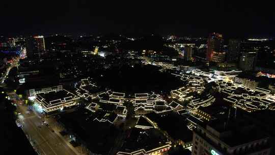 江苏徐州城市夜景航拍