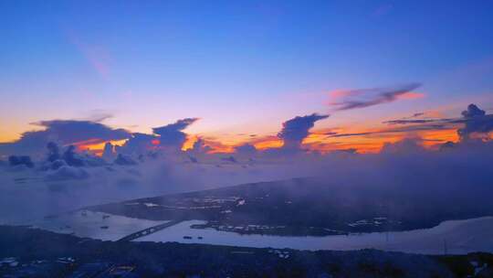 夏天 晚霞 云层 黄昏 日落 天空 海南 空镜