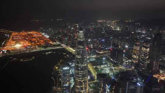 深圳华润大厦夜景俯拍