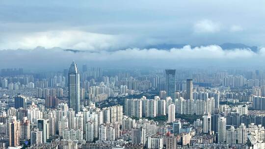 航拍温州城市风景 城市建筑