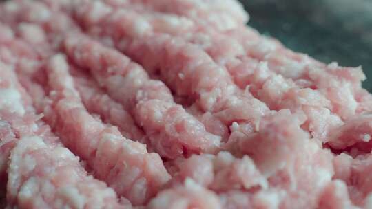 肉馅 剁猪肉 做馅料视频素材模板下载