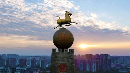 中国优秀旅游城市-马踏飞燕雕塑1