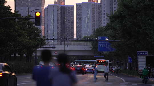 升格镜头都市夕阳视频素材模板下载