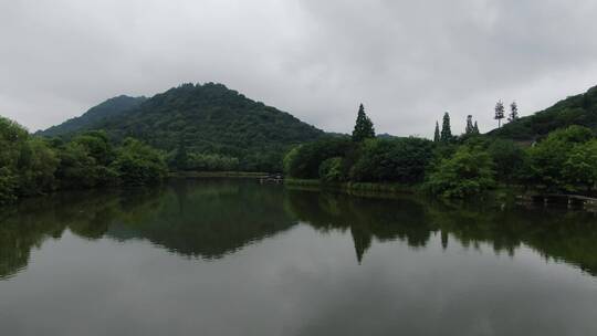 航拍杭州萧山湘湖