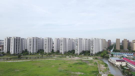 上海浦东新区康桥镇商业住宅别墅全景4K航拍