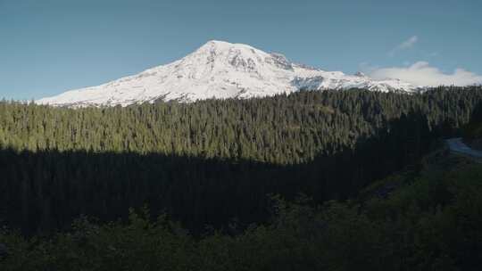 山，雪，森林，风景