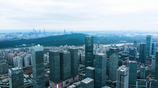 航拍广西南宁五象新区东盟总部基地