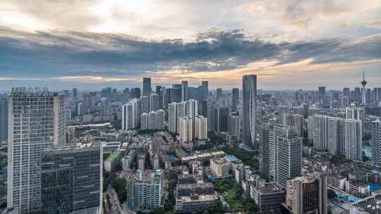 成都市区全景夜景延时