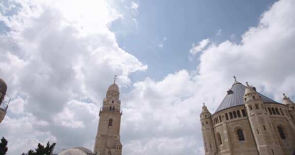 耶路撒冷的钟楼和教堂