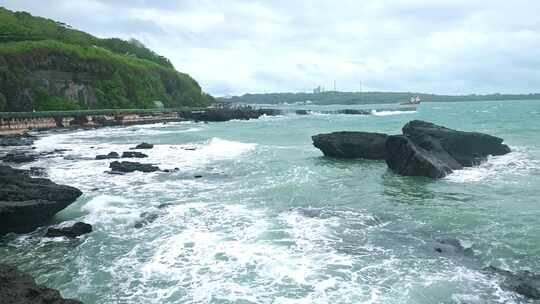 广西北海涠洲岛大海鳄鱼山旅游旅行风景升格