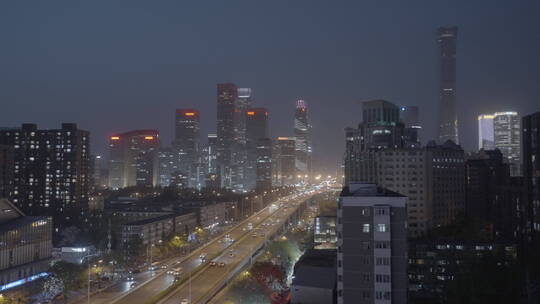 城市夜景 夜景车流