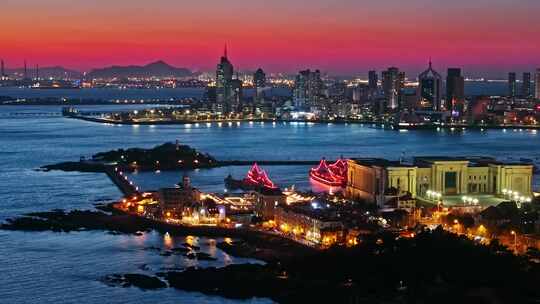 青岛夜景青岛老城区夜景