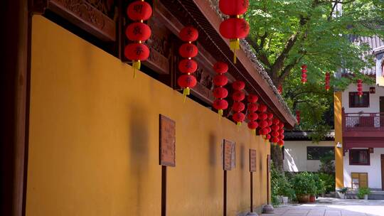 杭州西湖三天竺法镜寺古建筑4K实拍视频