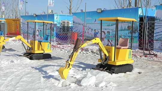 雪地玩具挖掘机
