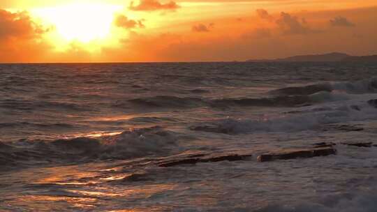 海边落日 夕阳西下