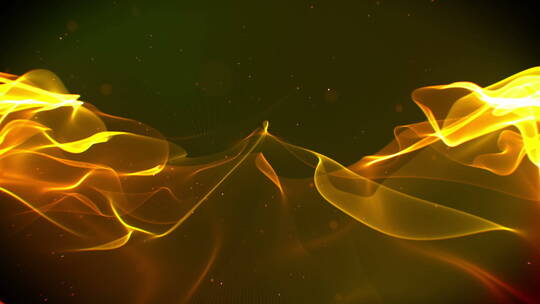 金色粒子颁奖变形波动特效合成素材大屏背景