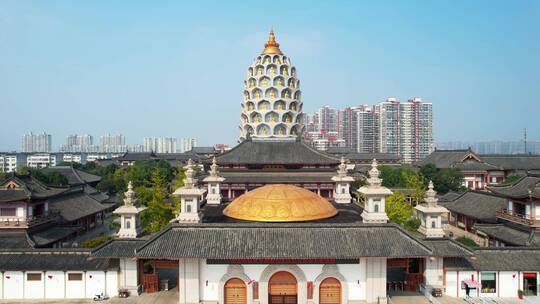 常州市宝林禅寺航拍风光