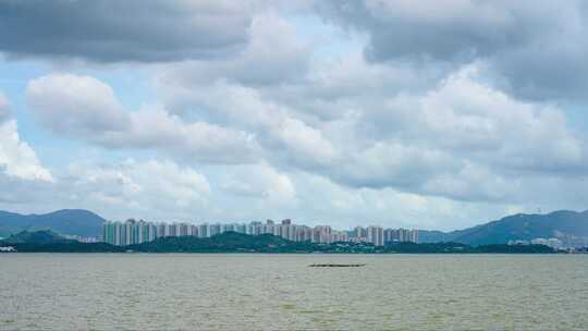 深圳远眺香港新界延时