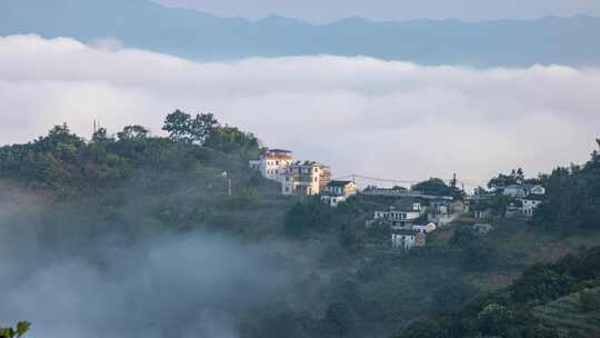 歙县皖南山村云海8K延时摄影