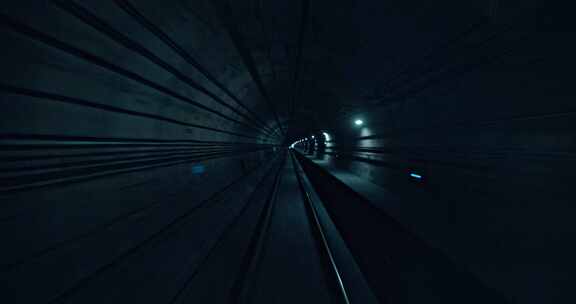 【8K】地铁隧道快速穿梭延时 转场