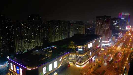 杭州钱塘新区夜晚夜景车流视频素材视频素材模板下载