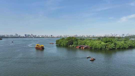 杭州西湖大景航拍