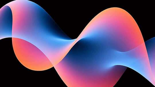 抽象动感彩色波浪素材