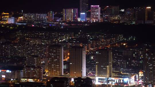 威海城市楼房夜景