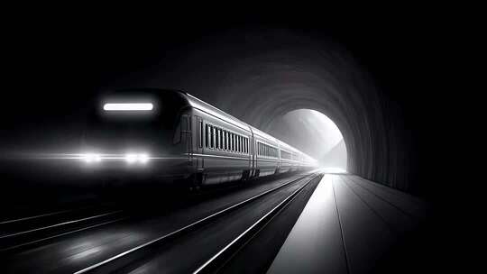 疾驰高铁穿梭城市未来科技交通运输