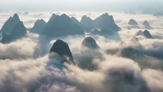 桂林漓江风光 烟雨漓江