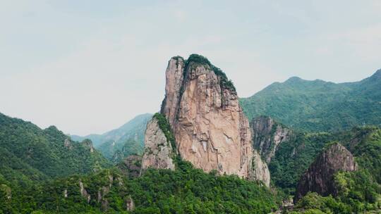 浙江温州楠溪江石桅岩景区航拍