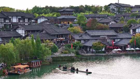 4K航拍常州旅游茅山风景区-东方盐湖城