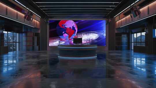 3D虚拟电视演播室新闻Ab1 13视频素材模板下载