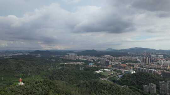 城市山地航拍