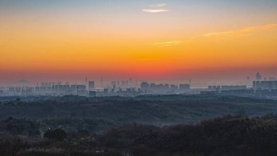 日出延时-南京-老山-城市