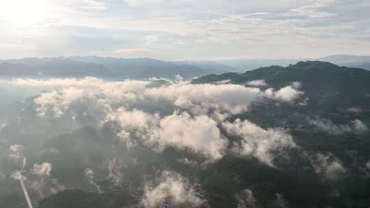 航拍山区云海景观
