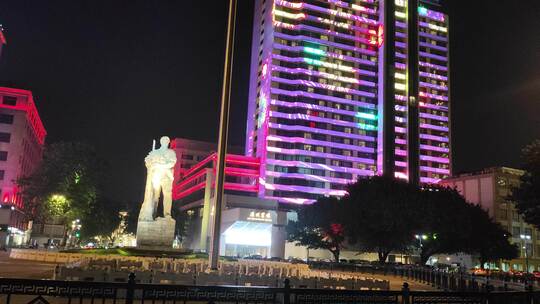 海珠广场解放军雕像交易会旧址_8K视频素材模板下载