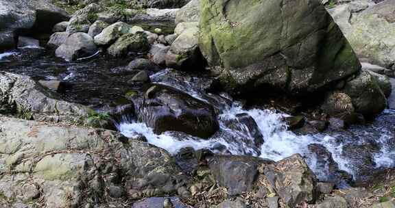 森林山涧山泉水溪流 浙东小九寨