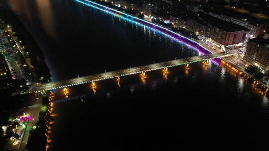 泉州夜景航拍晋江夜景安溪夜景唯美城市夜景