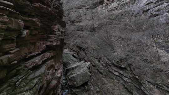 山 山路 山上 航拍 崎岖 陡峭