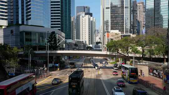 香港高楼车流延时