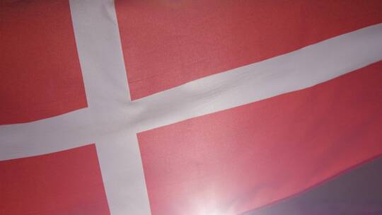 丹麦国旗的特写视频素材模板下载