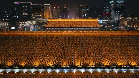 西安城市风光夜景