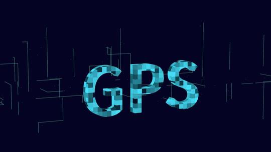 GPS三维科技感电路板生长线条场景