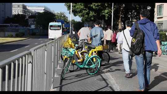 共享单车 城市 地铁口 通情 上班 交通