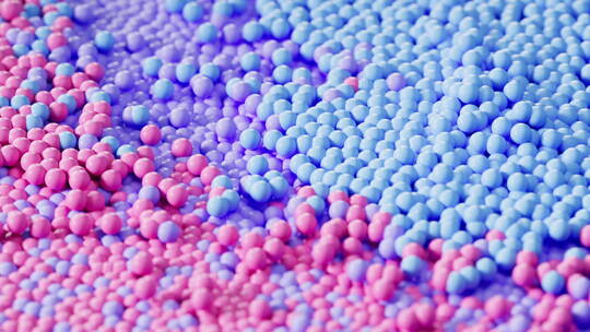 散落流动的颗粒球体3D渲染视频素材模板下载