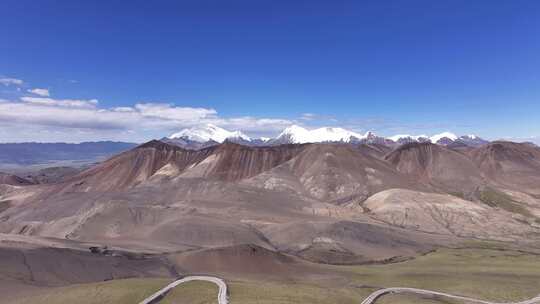 中国219国道中乌边境雪山航拍