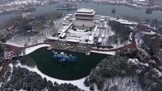 西安大唐芙蓉园雪景